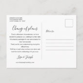 Carte Postale Faire-part Changer la date Mariage photo moderne amusant (Dos)