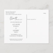 Carte Postale Faire-part Changer la date Sauvegarder la date Fleurs bleues (Dos)