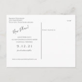 Carte Postale Faire-part Changer la date Sauvegarder la date Paillettes arg (Dos)