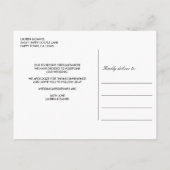 Carte Postale Faire-part CHANGER LA DATE typographie Paillettes photo argen (Dos)