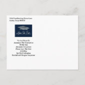 Carte Postale Faire-part Chapeau de remise de diplômes gris argenté Save Th (Dos)