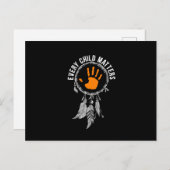 Carte Postale Faire-part Chaque enfant compte Orange Day (Devant / Derrière)