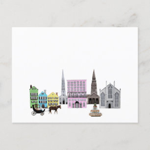 Carte Postale Faire-part Charleston City Skyline