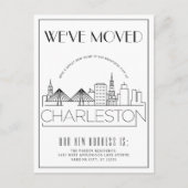 Carte Postale Faire-part Charleston Modern Deco | Changement d'adresse (Devant)