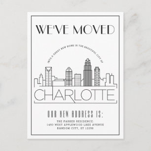 Carte Postale Faire-part Charlotte Déco Moderne   Changement d'Adresse