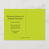 Carte Postale Faire-part Chartreuse Fleurs Grises Tourbillons Enregistrer L (Dos)