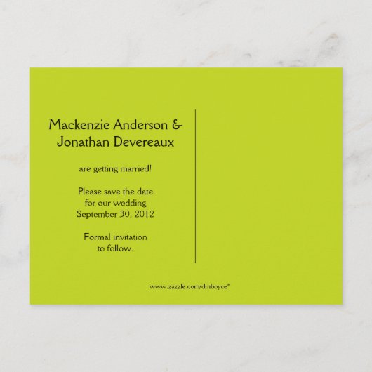 Carte Postale Faire-part Chartreuse Fleurs Grises Tourbillons Enregistrer L (Dos)