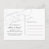 Carte Postale Faire-part Chasseur | Mariage de script classique Enregistrer (Dos)