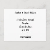 Carte Postale Faire-part Chat charmant à la porte d'entrée Emménagement nou (Dos)