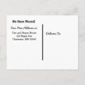 Carte Postale Faire-part Chat dans une boîte "We're Moving" Nouvelle adress (Dos)