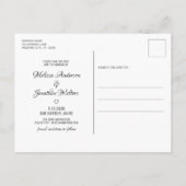 Carte Postale Faire-part Chat d'honneur Photo de mariage d'animaux Enregist (Dos)