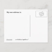 Carte Postale Faire-part Chat Drôle Déménagé Nouvelle Adresse (Dos)