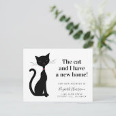 Carte Postale Faire-part Chat Nous avons déplacé une nouvelle adresse (Debout devant)