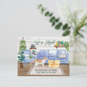 Carte Postale Faire-part Chat Scottish Fold Cozy Nouvelle Adresse de la Mai (Debout devant)