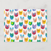 Carte Postale Faire-part Chats aquarelles et amis (Devant)