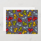 Carte Postale Faire-part Chats plus bananes (Devant / Derrière)