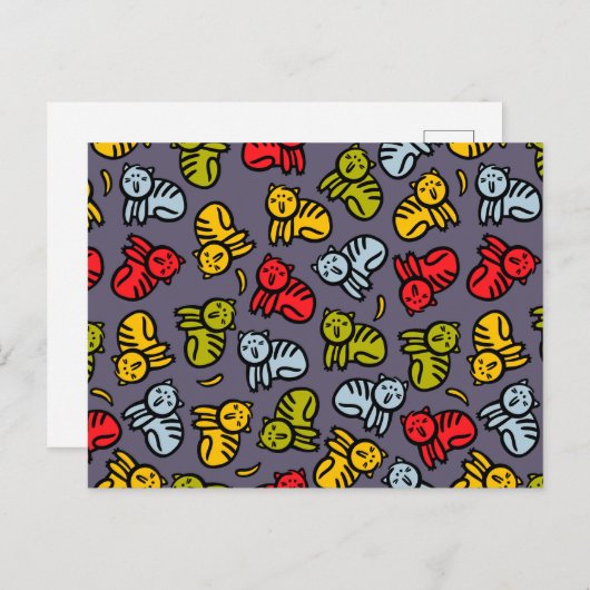 Carte Postale Faire-part Chats plus bananes (Devant / Derrière)