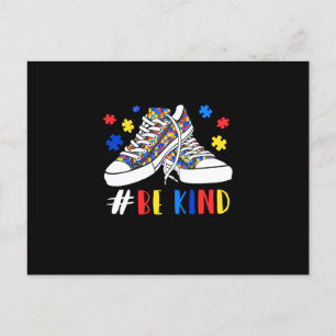 Carte Postale Faire-part Chaussures de puzzle de sensibilisation à l'autism