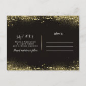 Carte Postale Faire-part Cheetah Leopard Poster de animal Gold Enregistrer  (Dos)