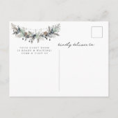 Carte Postale Faire-part Cheminée d'hiver confortable Déménagement (Dos)