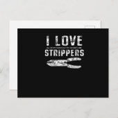 Carte Postale Faire-part Chemise d'électricien IBEW Union Papa T Shirt Retr (Devant / Derrière)