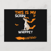 Carte Postale Faire-part Chemise Whippet Costume Halloween Paresseux Chien (Devant)