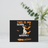 Carte Postale Faire-part Chemise Whippet Costume Halloween Paresseux Chien  (Debout devant)