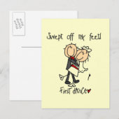 Carte Postale Faire-part Chemises et Cadeaux de Première Danse des Nouveaux (Devant / Derrière)