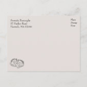 Carte Postale Faire-part Cheval Marié Rustique Élégant Mariage campagnard (Dos)