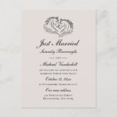 Carte Postale Faire-part Cheval Marié Rustique Élégant Mariage campagnard (Devant)