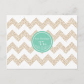 Carte Postale Faire-part Chevron 35e anniversaire Enregistrer la date Chois (Devant)