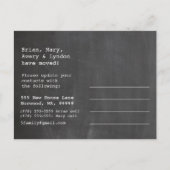 Carte Postale Faire-part Chez Soi Nouvelle Adresse Tableau Noir (Dos)