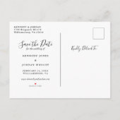 Carte Postale Faire-part Chic Burgundy Gold Parties scintillant Mariage Enr (Dos)