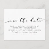 Carte Postale Faire-part Chic Calligraphy Enregistrer la date (Devant)