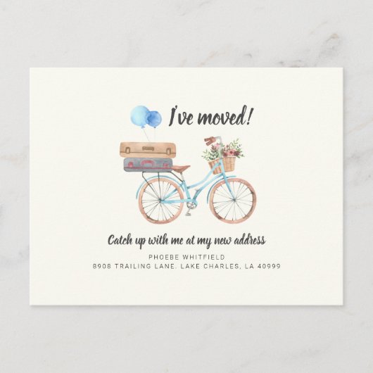 Carte Postale Faire-part Chic Changement d'adresse Déplacement (Devant)