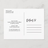 Carte Postale Faire-part Chic Enregistrer La Date 4-Photo Collage (Dos)