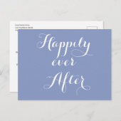 Carte Postale Faire-part Chic Flourish | Mariage Happily Ever After (Devant / Derrière)