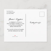 Carte Postale Faire-part Chic Flourish | Mariage Happily Ever After (Dos)