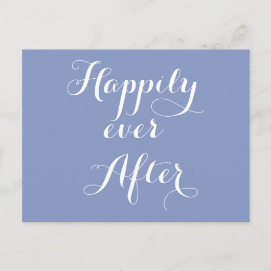 Carte Postale Faire-part Chic Flourish | Mariage Happily Ever After (Devant)