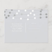 Carte Postale Faire-part Chic moderne Chic blanc Éclairer la date (Dos)