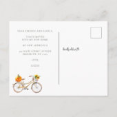Carte Postale Faire-part Chic On Move Citrouille Sunflower Bicycle Moving (Dos)