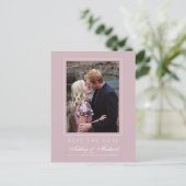 Carte Postale Faire-part Chic Pastel Purple Enregistrer la date Fiançailles (Debout devant)