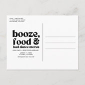 Carte Postale Faire-part Chic Photo de Mariage Save the Date (Dos)