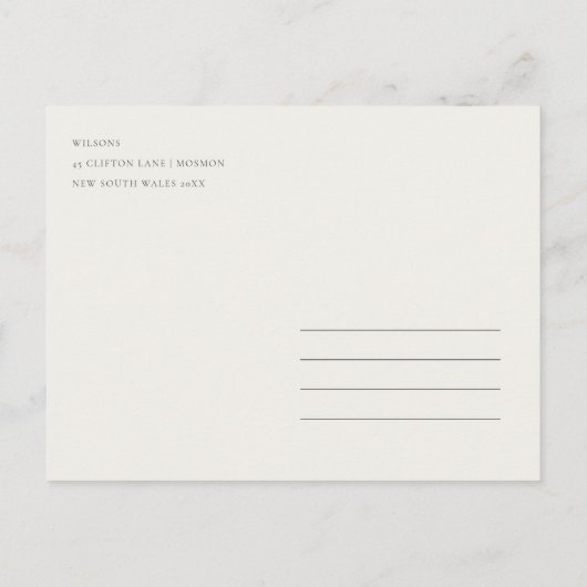 Carte Postale Faire-part Chic Rose Fleur sauvage Monogram Crest Enregistrer (Dos)