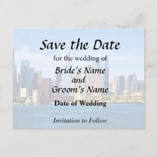 Carte Postale Faire-part Chicago IL - Vue depuis le lac Michigan