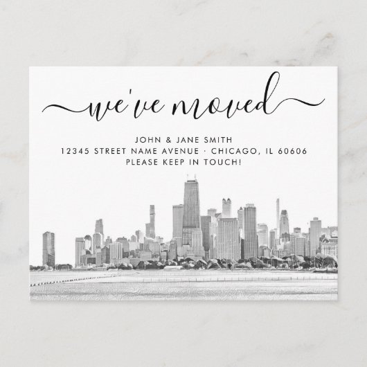Carte postale Faire-part Chicago Moving (Devant)
