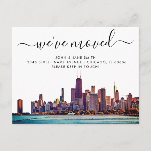 Carte postale Faire-part Chicago Moving (Devant)