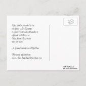 Carte Postale Faire-part Chicago Skyline Etched BW Red Enregistrer la date (Dos)