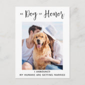 Carte Postale Faire-part Chien d'honneur Mariage de chien Date à retenir (Devant)