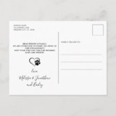 Carte Postale Faire-part Chien d'honneur moderne pour mariage et fiançaille (Dos)